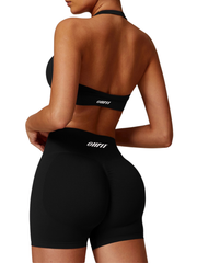 Seamless Shorts - Knit Motion - Night Black - OHFIT