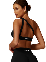 One Shoulder Bra - Knit Motion - Night Black - OHFIT