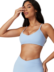 Sleek Sports Bra - Flow Oasis - Soft Sky - OHFIT