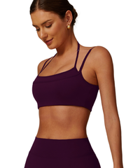 Double Layer Sports Bra - Flow Oasis - Midnight Plum - OHFIT