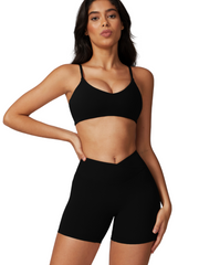 Sleek Shorts - Flow Oasis - Jet Black - OHFIT