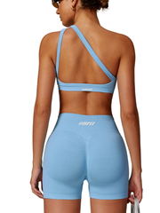 Seamless Shorts - Knit Motion - Sky Blue - OHFIT