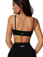 Sleek Sports Bra - Flow Oasis - Jet Black - OHFIT