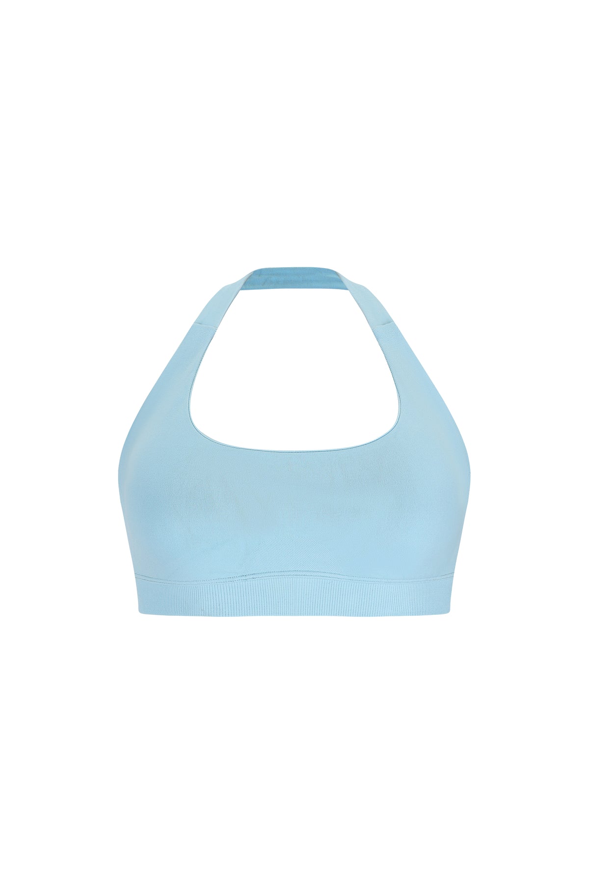 Halterneck Sports Bra - Knit Motion - Sky Blue - OHFIT